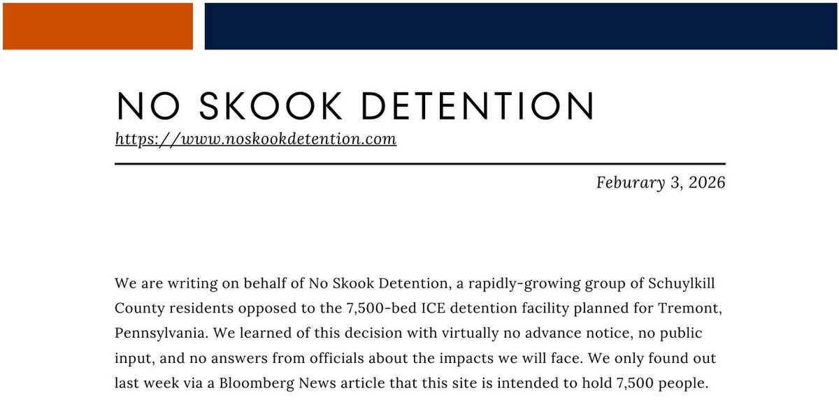 We sent a letter to our leaders.